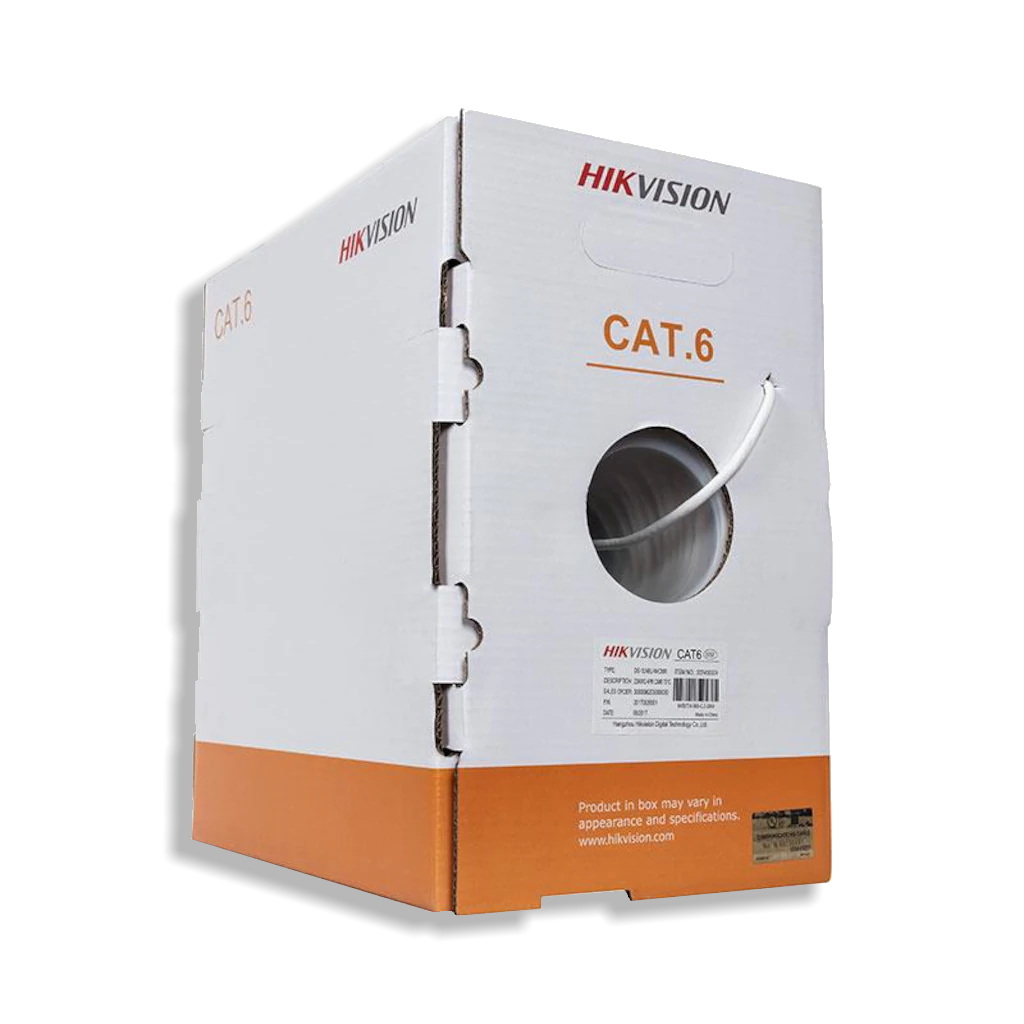 1001162 Câble PVC Hikvision UTP CAT 6 dans une boîte à 305 mètres