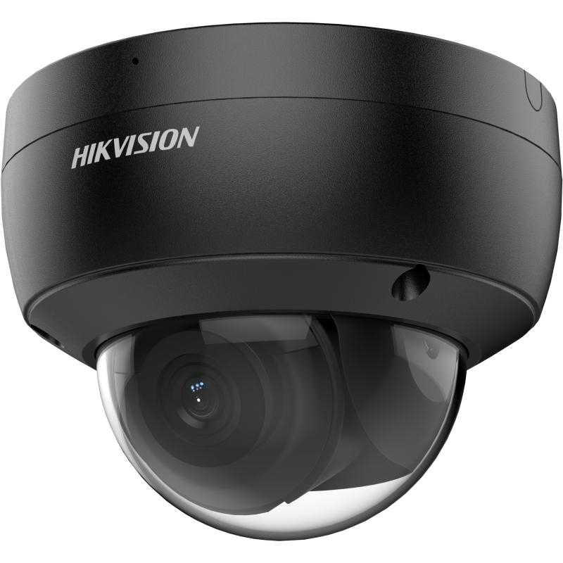20001188 Hikvision EasyIP 4.0 AcuSense 4MP IR Dome IP Camera, ingebouwde microfoon, zwart