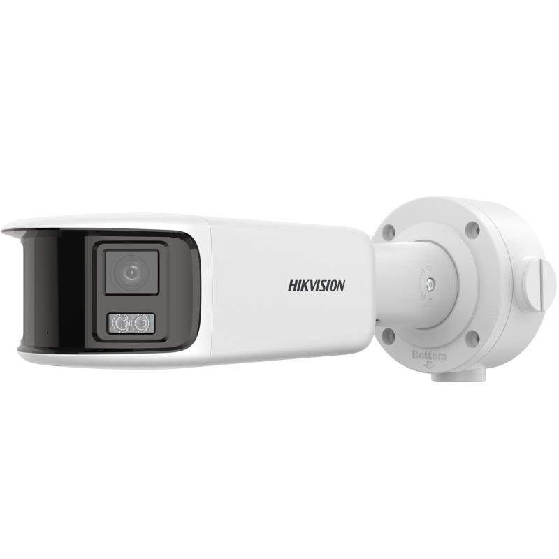 20001232 Caméra Turret IP WDR panoramique Hikvision ColorVu 8MP, 4 mm, lampe flash, alarme audio, IP67