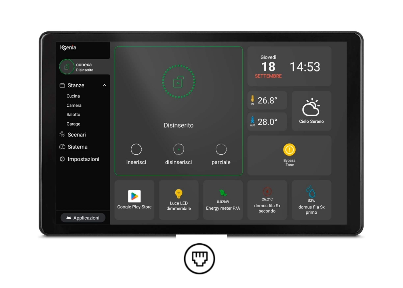 10020125 IP Touch keypad 10-inch, zwart