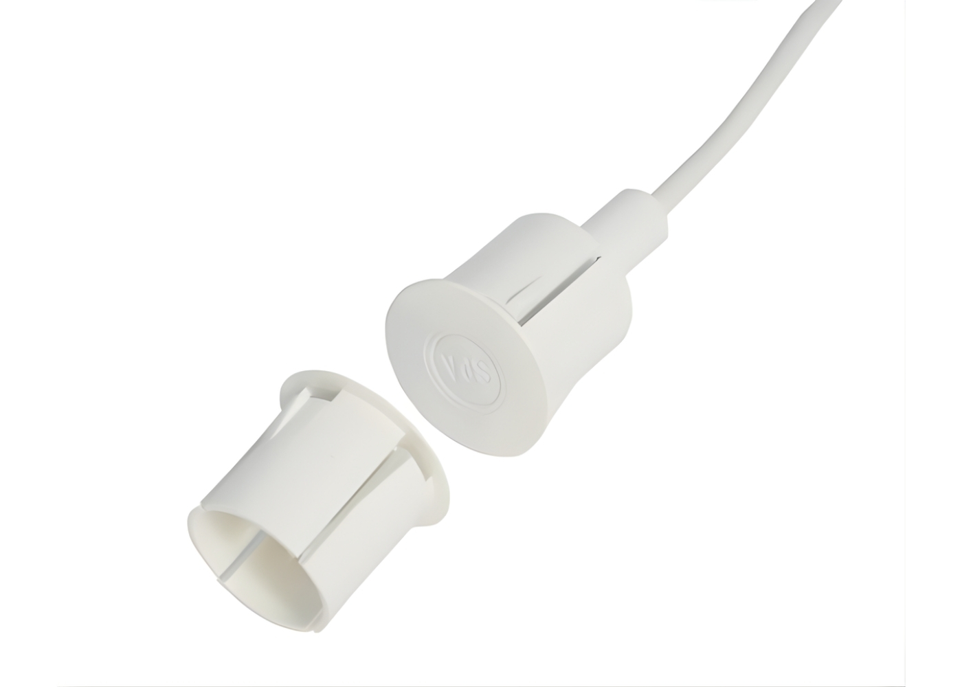 10060089 Hoog risico klasse 3 inbouw magneetcontact voor stalen deuren, NC,  inclusief magneet en 5m kabel
