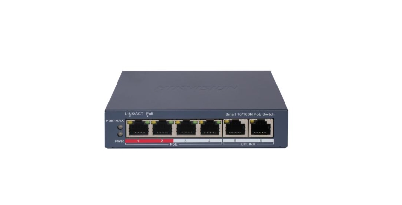 20001512 Smart Switch PoE Fast Ethernet à 4 ports Hikvision