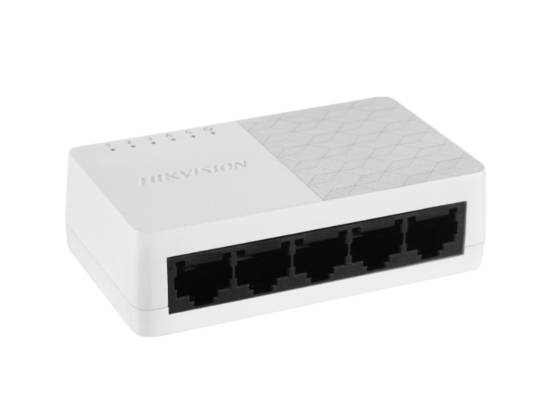 20001518 Hikvision 5-poorts Gigabit Switch, kunststof behuizing