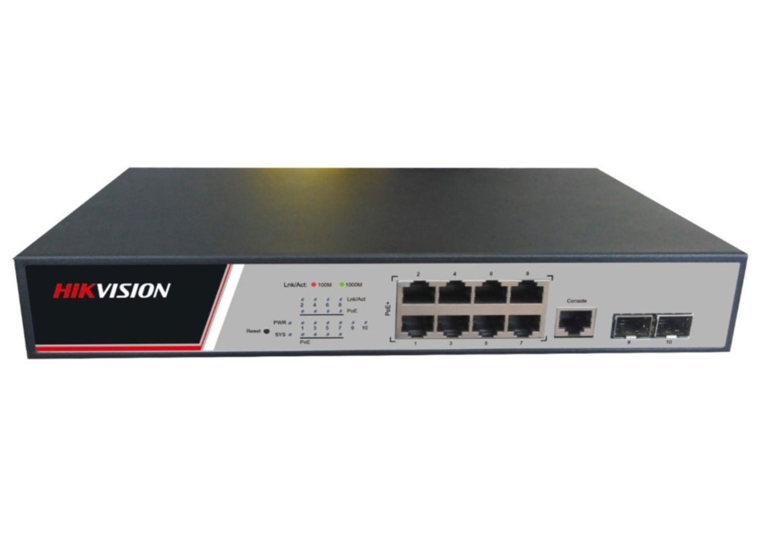 20001524 Switch PoE Full managed Gigabit Hikvision à 8 ports