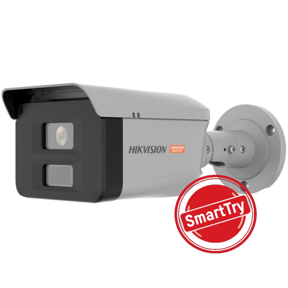 20001571 Hikvision 4 MP ColorVu Fixed Bullet Polymer Anti-Corrosion IP Camera, 2.8mm