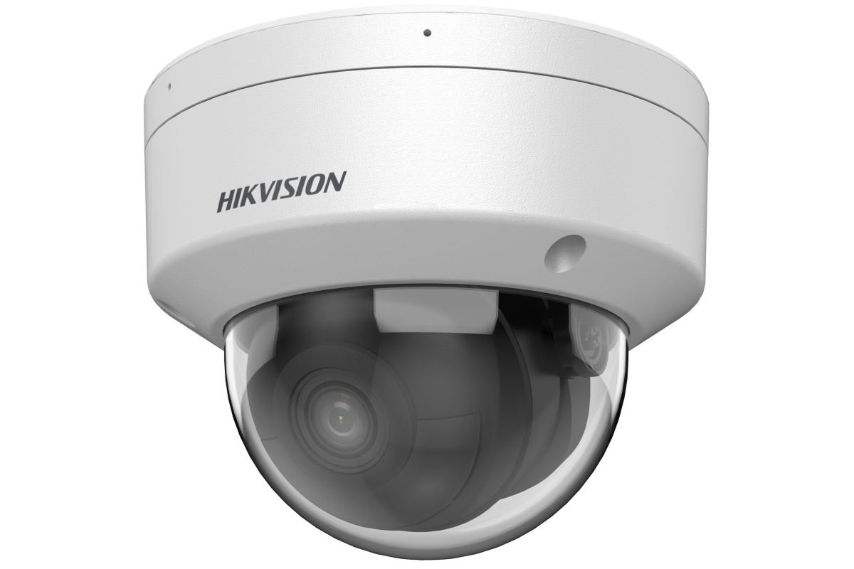 20001596 Caméra réseau à dôme fixe Hikvision 8 MP alimentée par Darkfighter, microphone, 2,8 mm