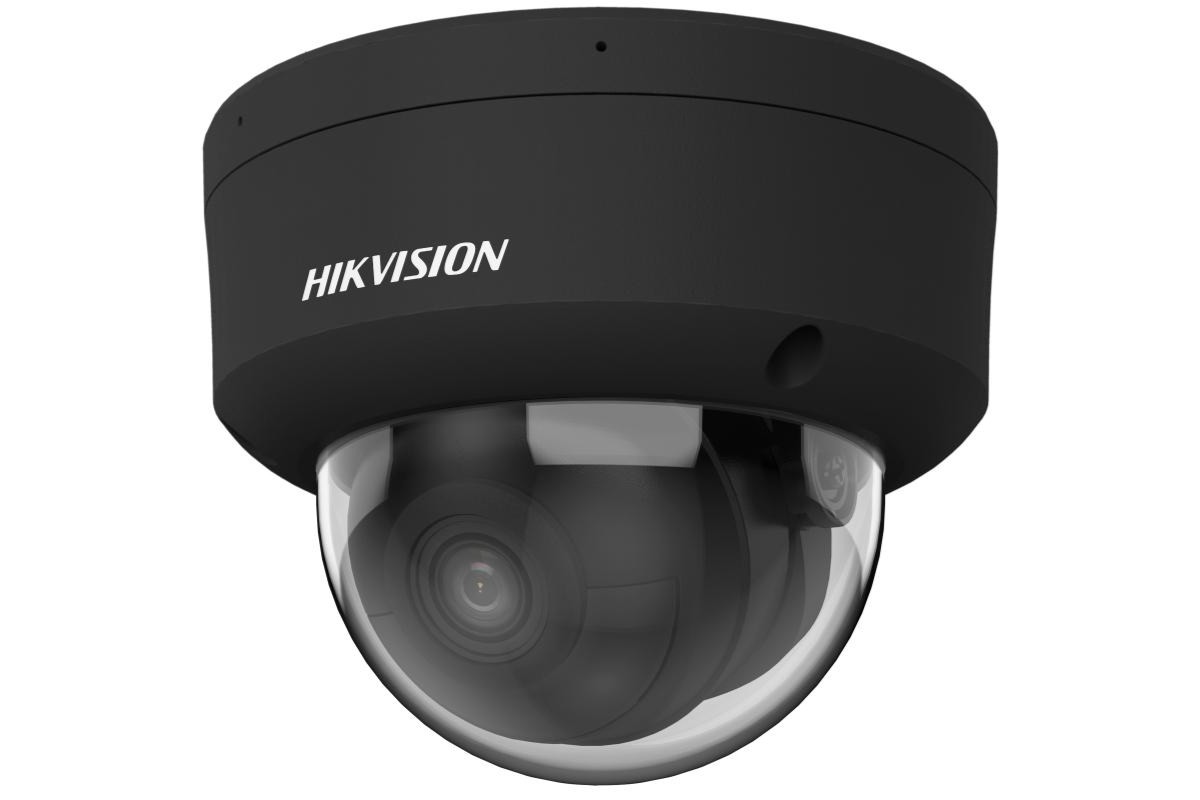 20001597 Caméra réseau à dôme fixe Hikvision 8 MP alimentée par Darkfighter, microphone, 2,8 mm, noir