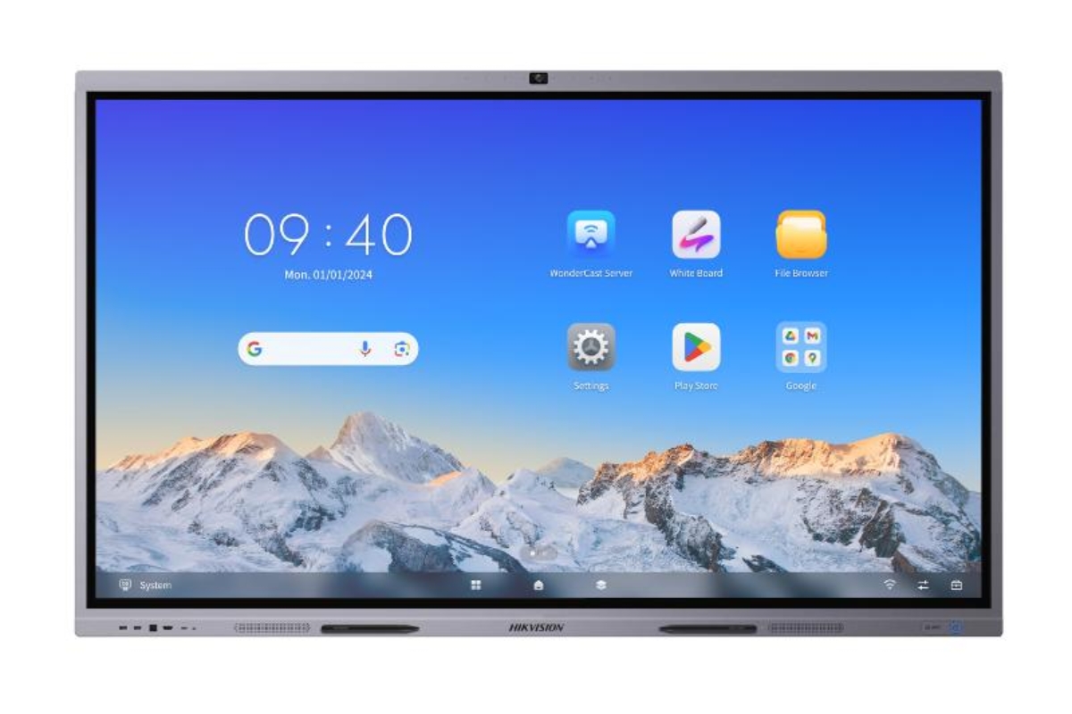 20001895 Hikvision Ultra Series 65" 4K Interactive Display, DLED, 8MP 4K camera & Omni-directionele microfoon