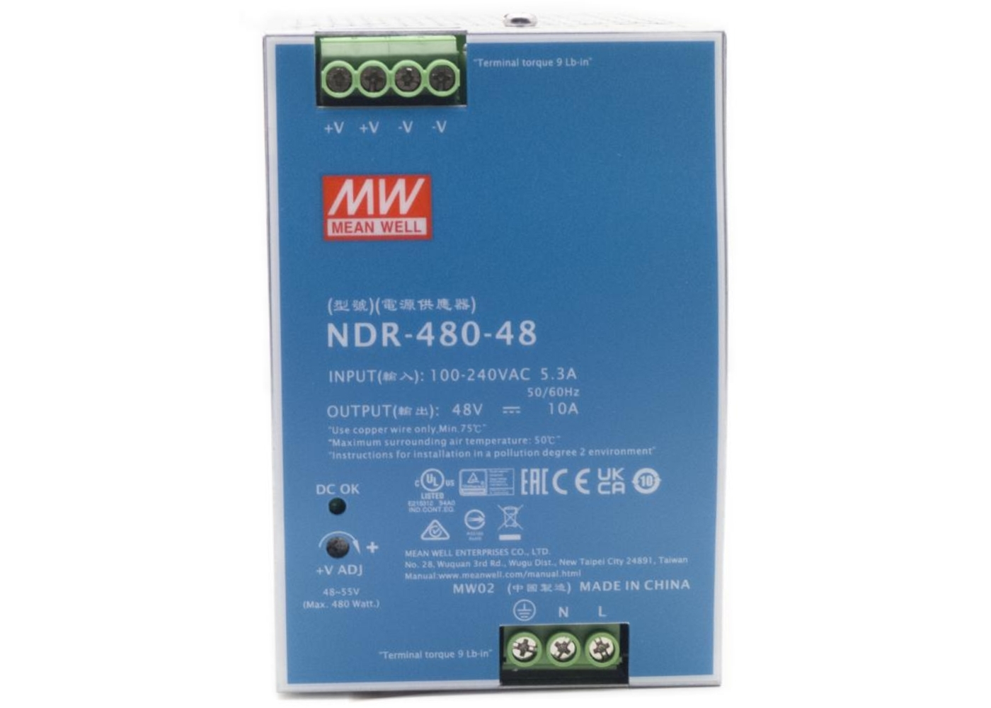 20002129 Industrial Power Supply Unit, 48 V / 480 W
