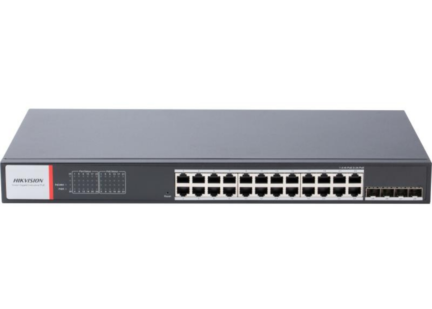 20002131 Hikvision 24-poorts Gigabit Smart managed Industrial POE-switch