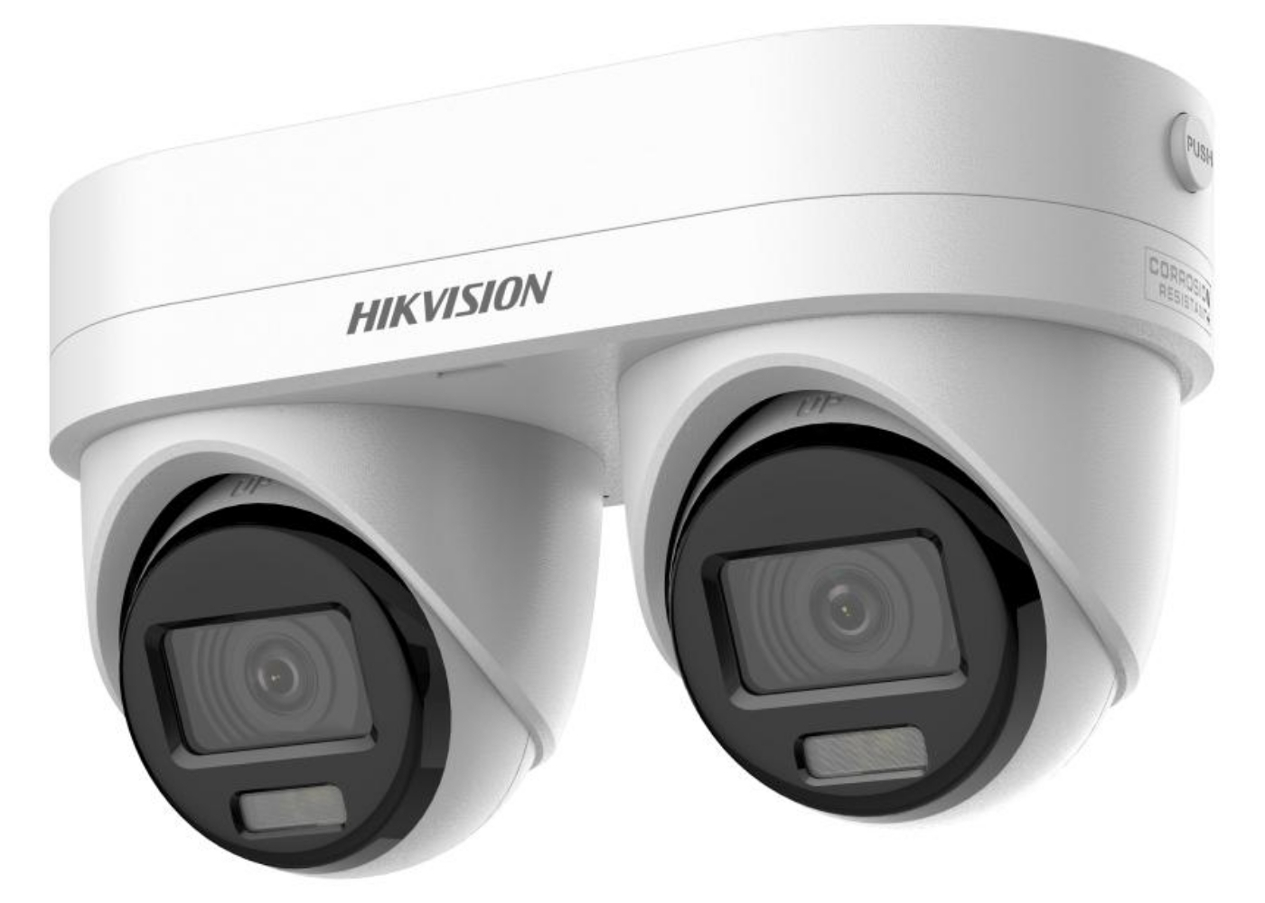 20002383 Hikvision 4MP AcuSense 3.0 Dual lens Fixed Turret IP Camera, 2.8 & 4 mm