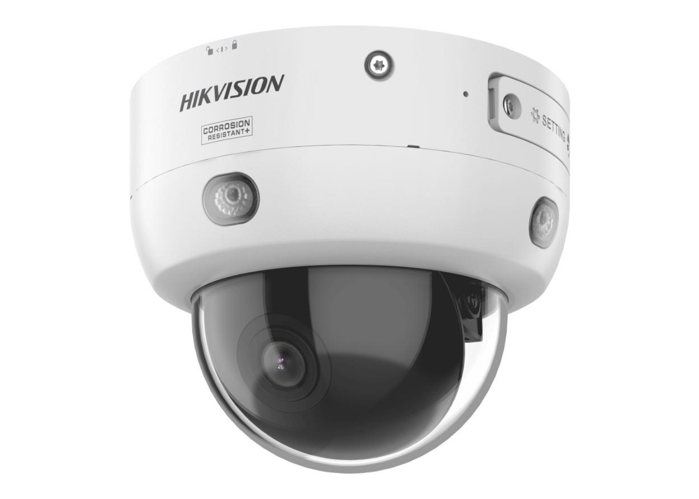 20002614 Hikvision 4 MP AcuSense PTRZ Dome Network Camera, 2.8 / 4 mm