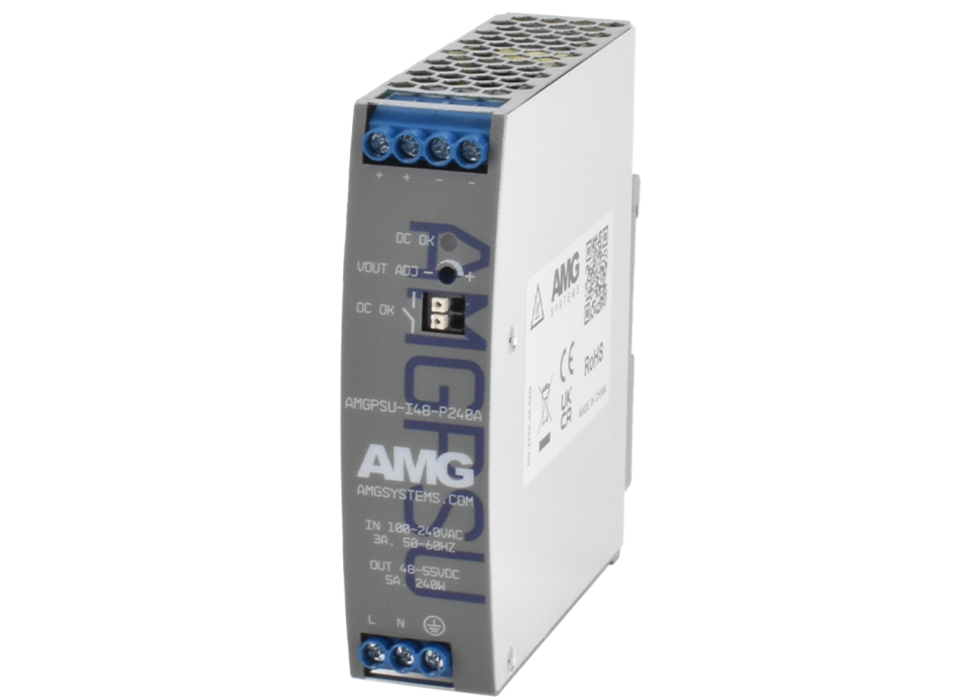 20065252 AMG 52V 240W Industrial PS, DIN-Rail, -40 ~ +70°C, FR