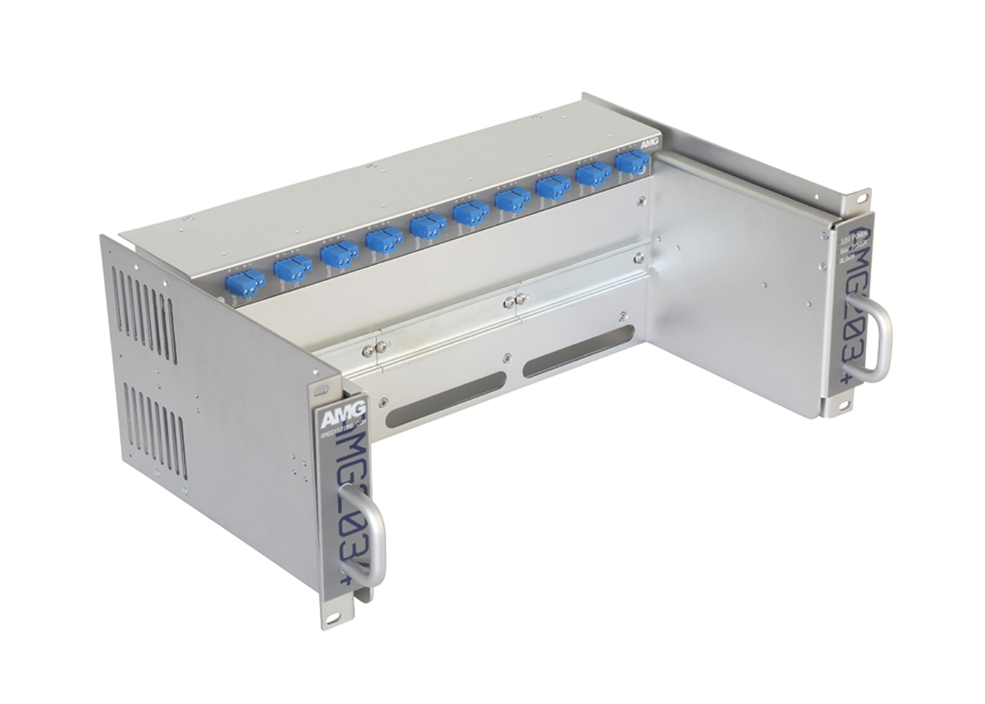 20065271 Rackchassis voor AMG DIN-railunits, dubbele 12VDC, 4U, voeding