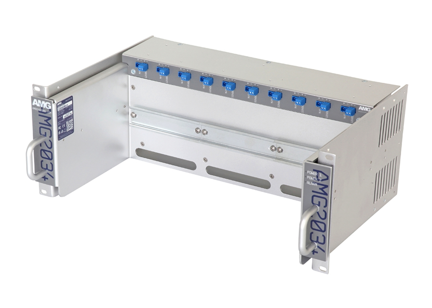 20065273 Rackchassis voor AMG DIN-railunits, dubbele 12VDC-uitgang, 4U