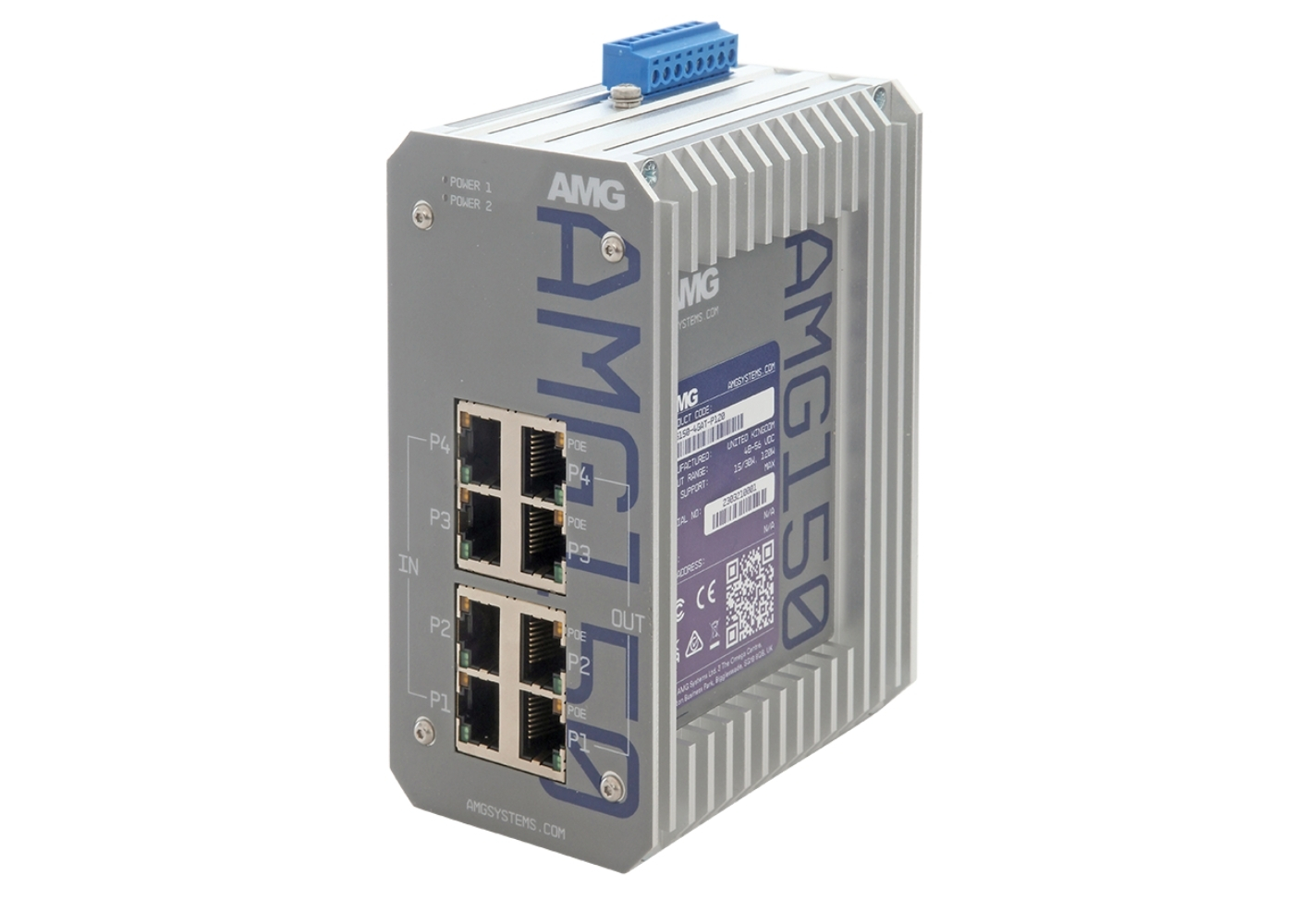20065344 Industriële 4-poorts PoE-injector, 30W PoE
