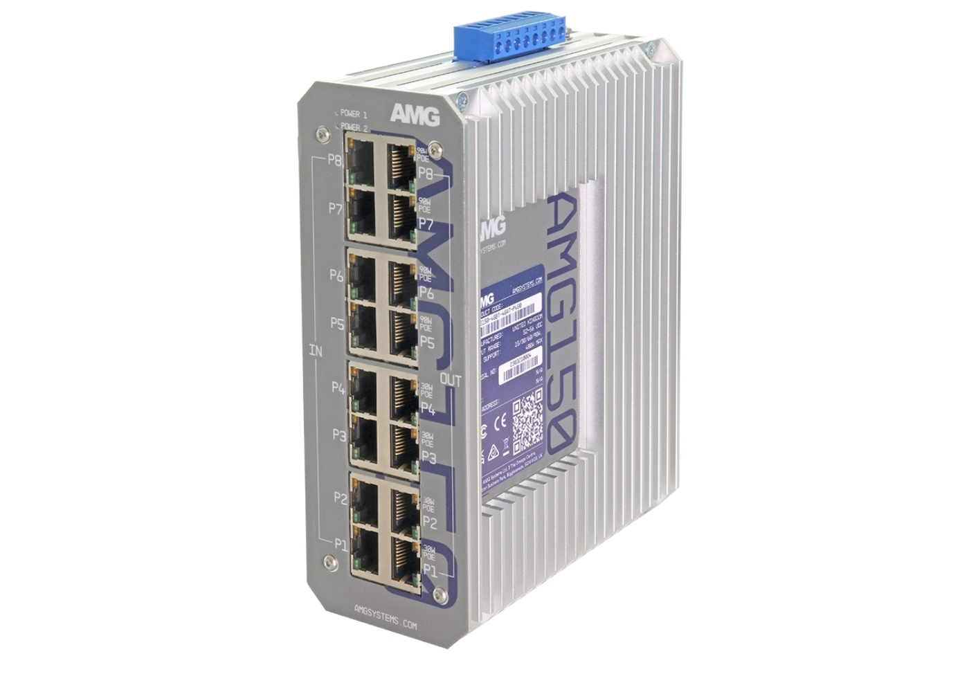 20065347 Industriële 8-poorts PoE-injector, 30/60/90W PoE