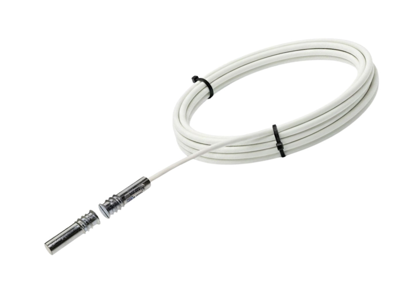 2419 Magneetcontact inbouw, aluminium, 6m bewaakte kabel, NO/NC, biased