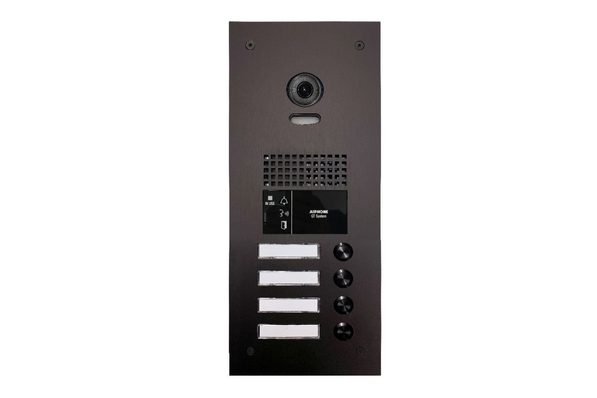 40020177 Poste de porte vidéo composite GT avec 4 boutons poussoirs, noir, pour montage encastré