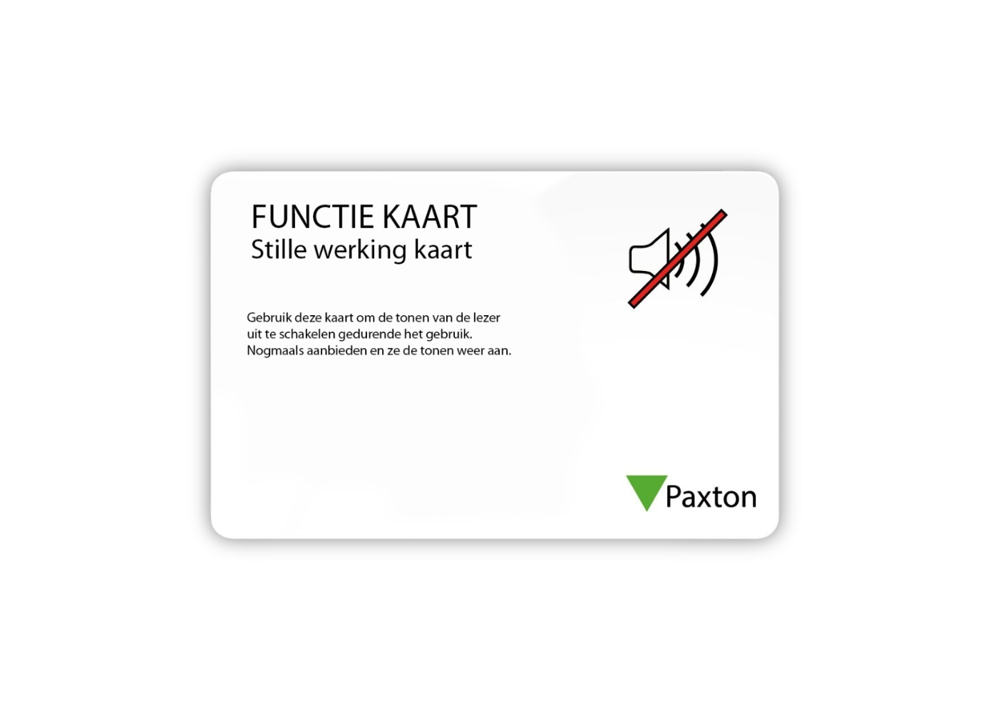 40040126 Net2 - Kaartlezer functie kaart, stille werking
