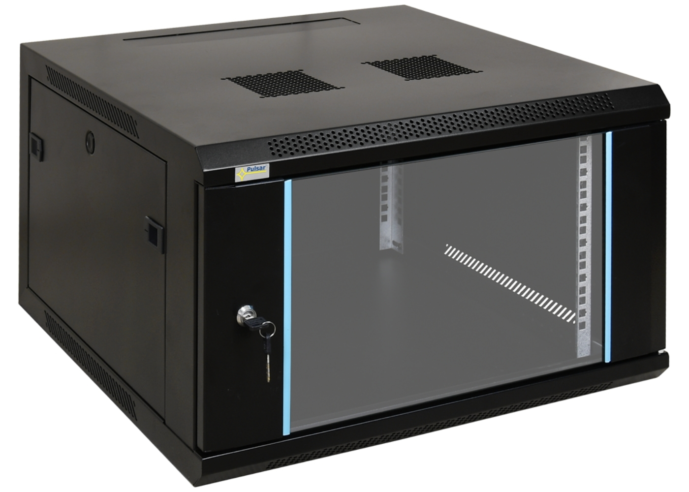 40060085 Easy-Rack wand patchkast met glazen deur, 6U, 600mm diep, geassembleerd
