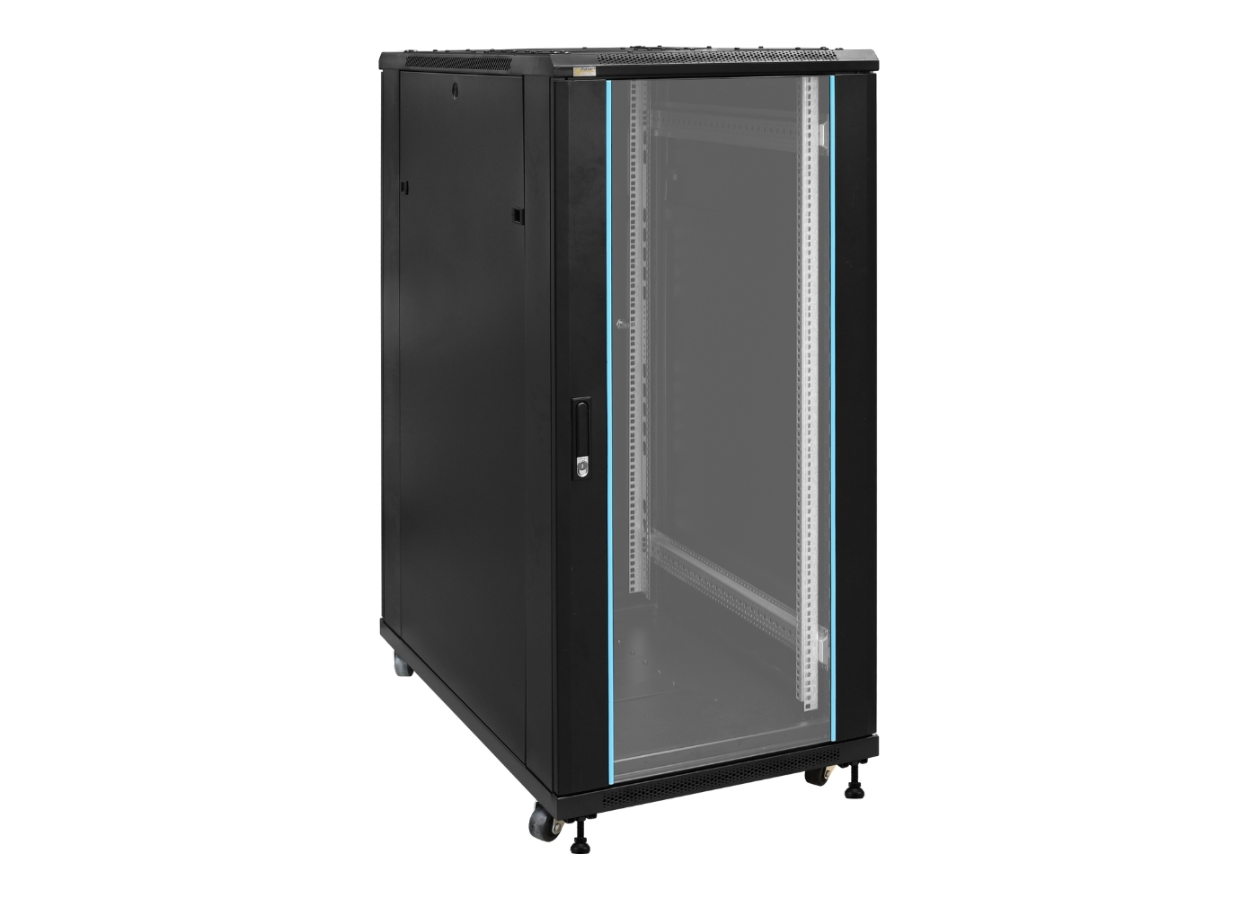 40060100 Easy-Rack vloer patchkast met glazen deur, 27U, 1000mm diep